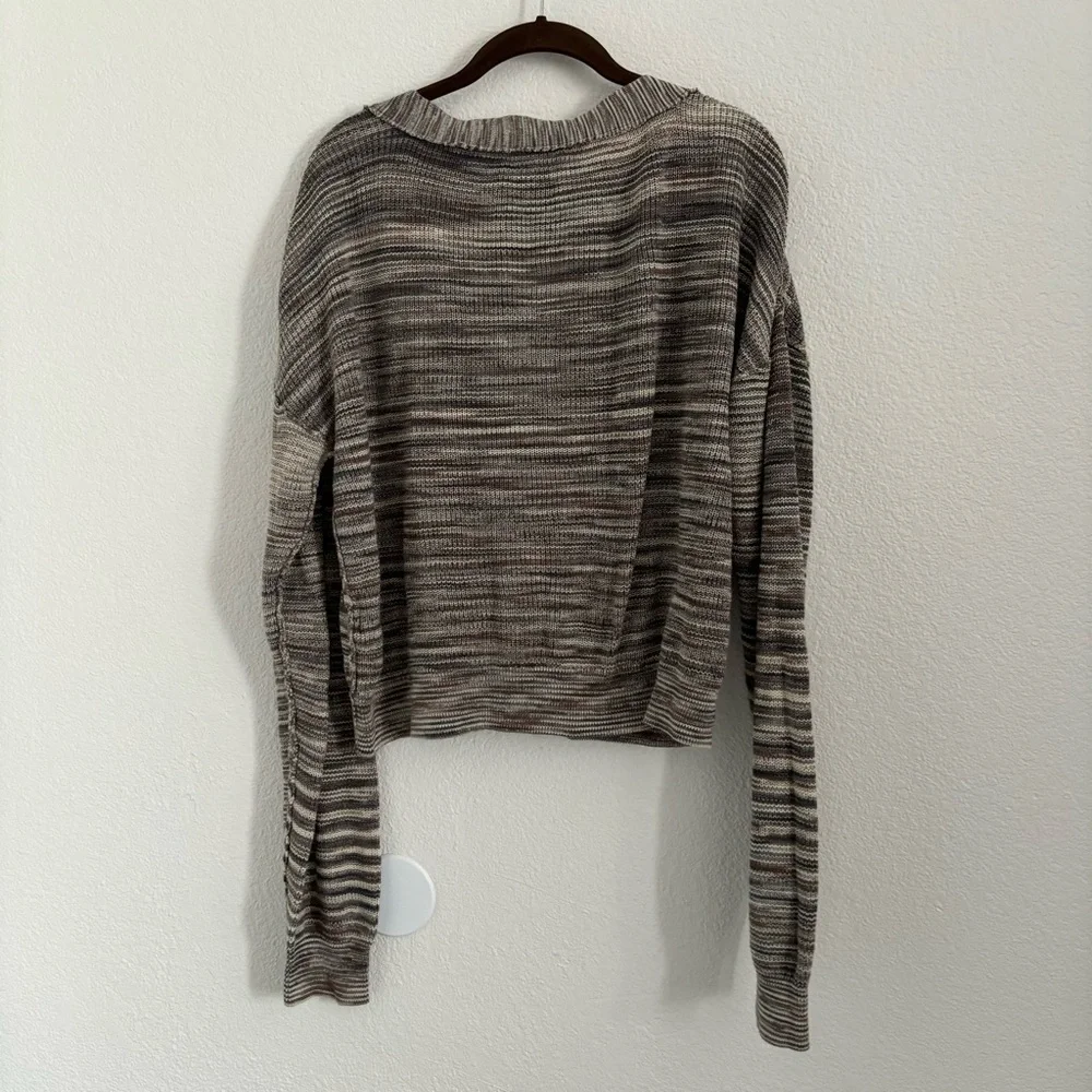 Free People Women's Size Small Multicolor Mercury Henley Knit Sweater